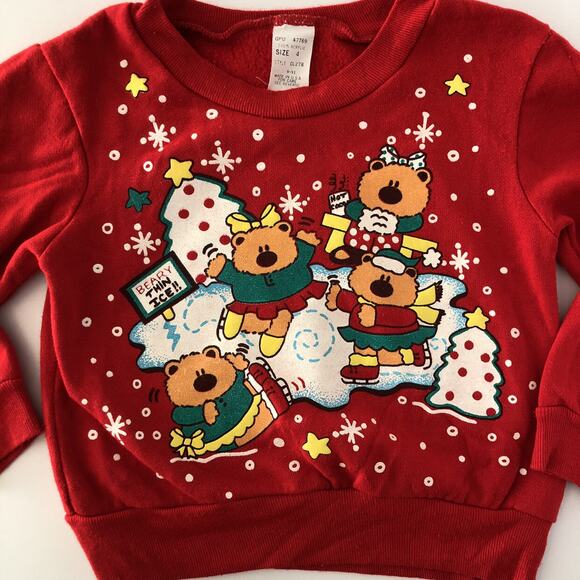 Vintage Teddy Bears Christmas Sweatshirt - Picture 2 of 8
